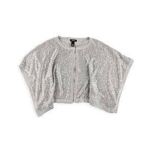 Alfani Womens Sequins Kimono Sweater, Grey, S, DM